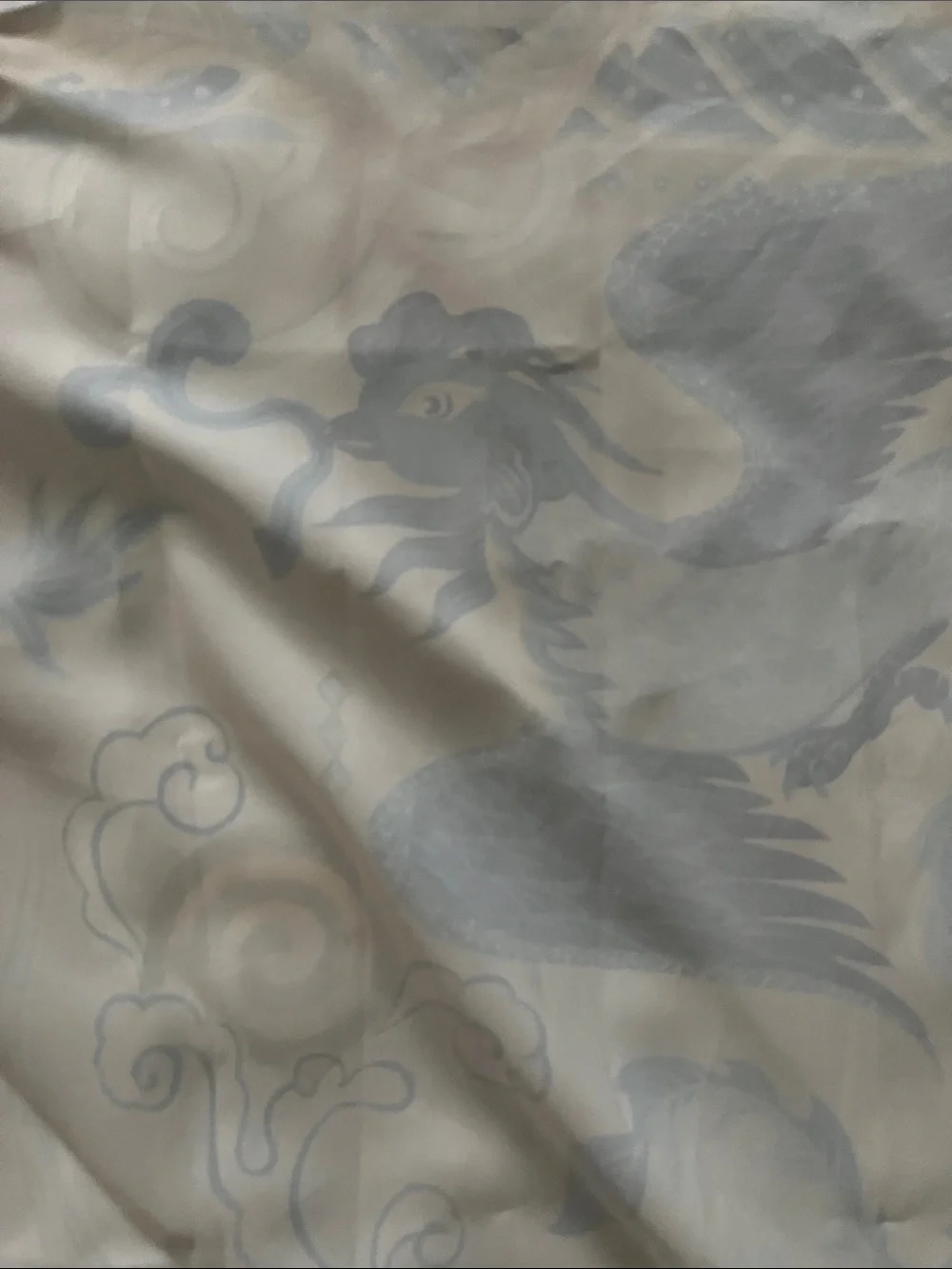 Faux silk handkerchief
